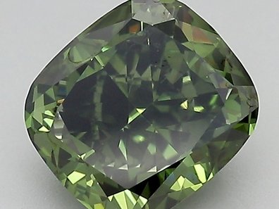 Green lab-grown diamond