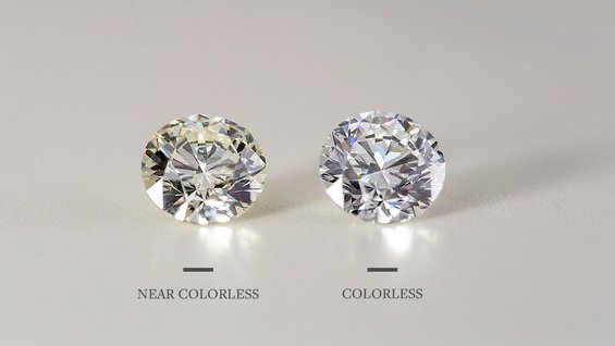 Colorless and near colorless lab-grown diamonds