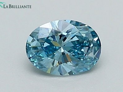 Oval 0.31 Ct. Fancy Vivid Blue VS1 Lab-Grown Diamond