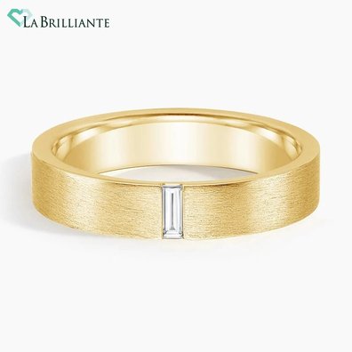 Apollo Lab Diamond 4.5mm Wedding Ring in 18K Yellow Gold