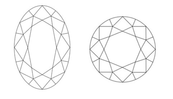 Oval cut lab-grown diamond scheme