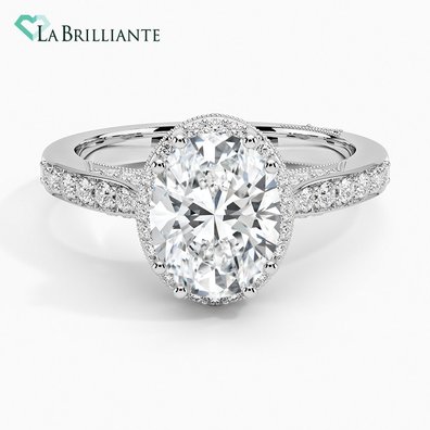 Tacori Dantela Bloom Lab Diamond Engagement Ring in 18K White Gold