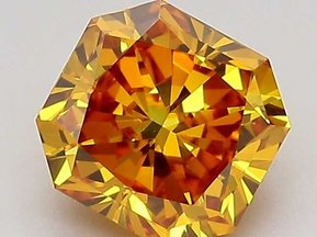 1.55 Ct. Fancy Vivid Yellow Orange Radiant Lab-Grown Diamond