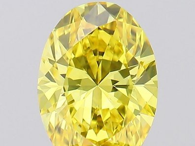 Oval 0.50 Ct. Fancy Vivid Yellow VVS1 Lab-Grown Diamond