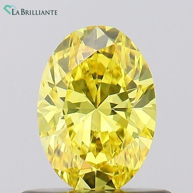 Oval 0.50 Ct. Fancy Vivid Yellow VVS1 Lab-Grown Diamond