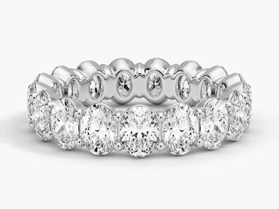 Oval Lab Diamond Eternity Ring (4 ct. tw.) in 14K White Gold