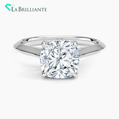 Piper Knife Edge Solitaire Ring in 18K White Gold (2)