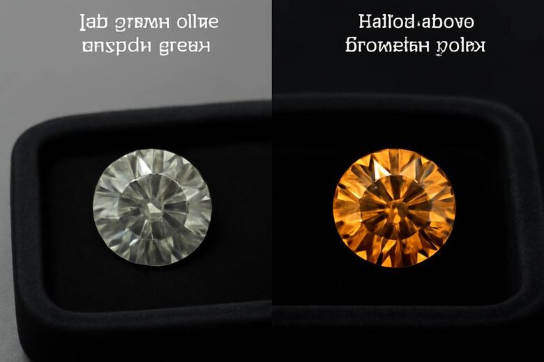Image: Split-Screen Olive Diamond Color Change Demonstration - Revolutionary thermochromic technology showing before/after temperature transformation