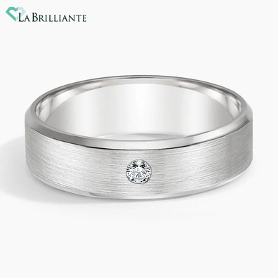 Borealis Lab Diamond 6mm Ring in 18K White Gold