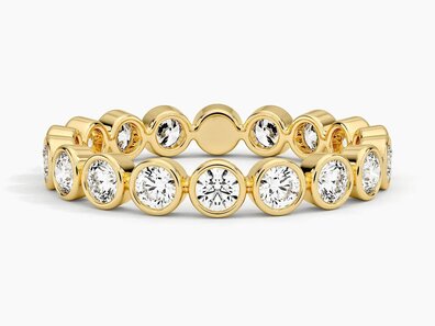 Bezel Round Lab Diamond Eternity Ring (1 ct. tw.) in 14K Yellow Gold