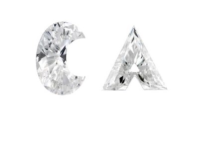 Letter / Initial diamond cut