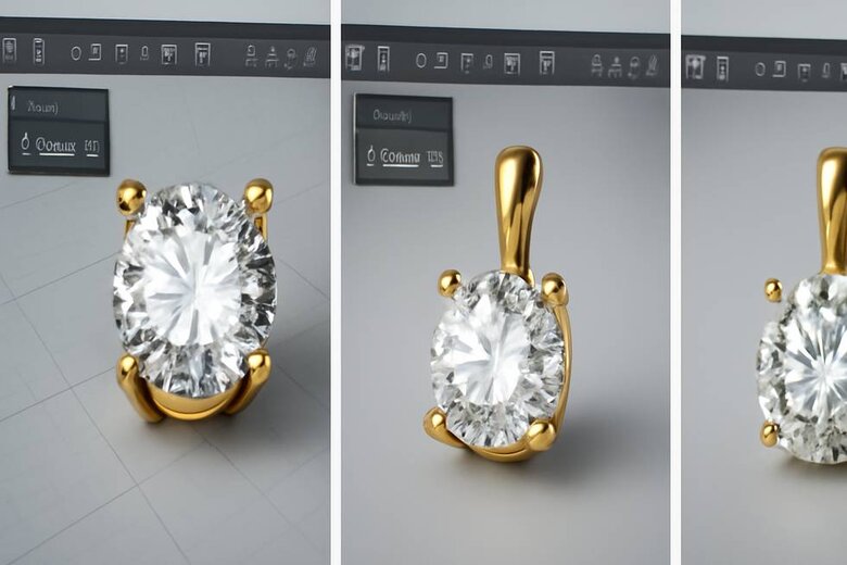 Image: Interactive 3D Design Interface Walkthrough - Screenshot sequence showing actual design process from concept to final rendering with user interface elements clearly visible