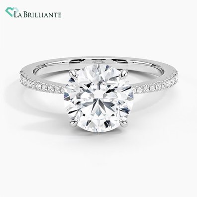 Elena Lab Diamond Engagement Ring in 18K White  Gold