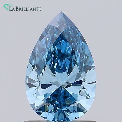 Pear 0.98 Ct. Fancy Vivid Blue VVS2 Lab-Grown Diamond