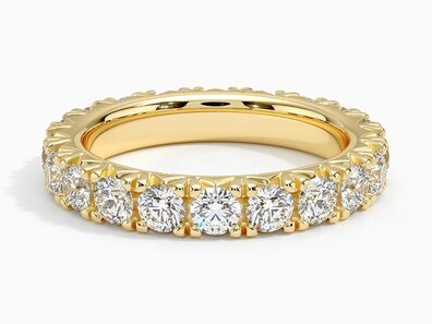French Pave Lab Diamond Eternity Ring (2 ct. tw.) in 14K Yellow Gold