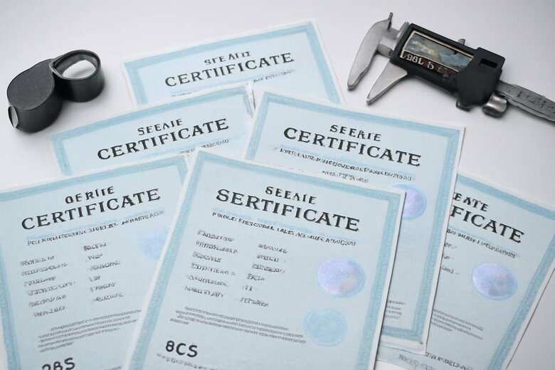 Image: Authentic SCS-007 Certificate Examples with Security Features - Visual guide showing what legitimate certification documentation looks like, helping buyers identify authentic certificates