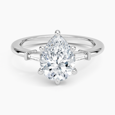 Symphony Tapered Baguette Three Stone Diamond Ring (1_5 ct. tw.) in 18K White Gold