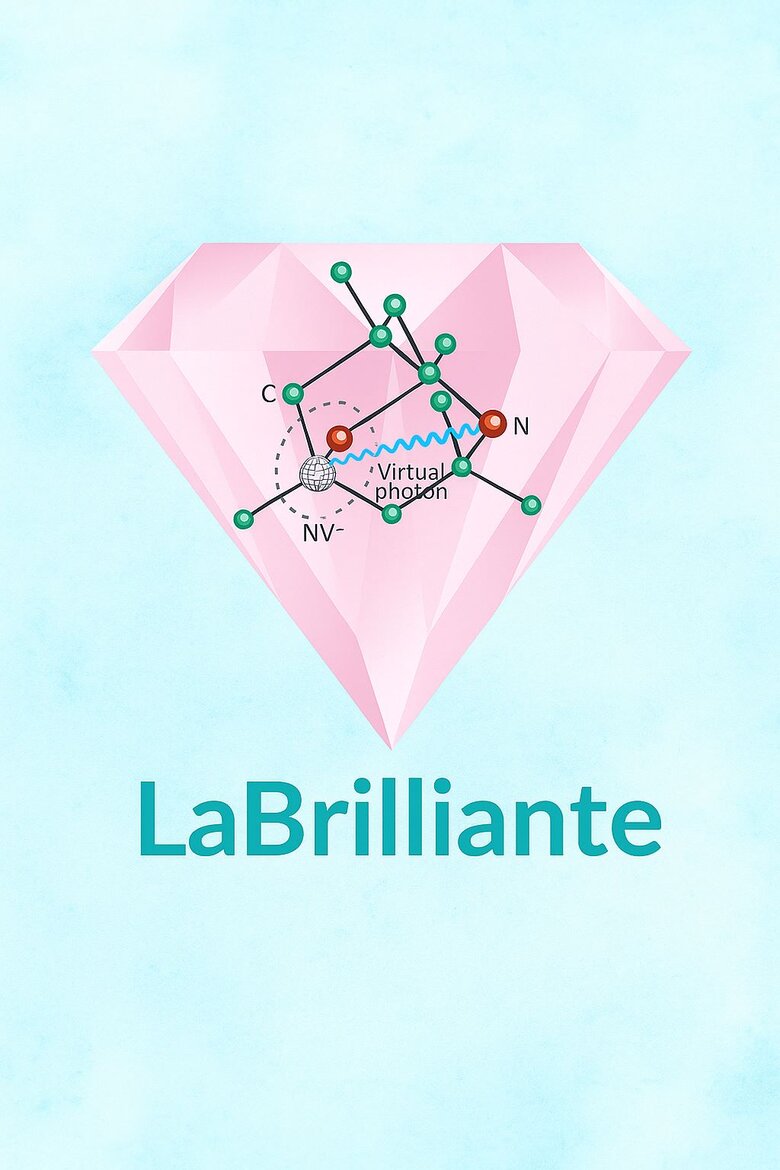 Image: Crystal Lattice Deformation Process Visualization - Shows atomic structure transformation from clear diamond to pink through controlled pressure stress patterns for technical understanding