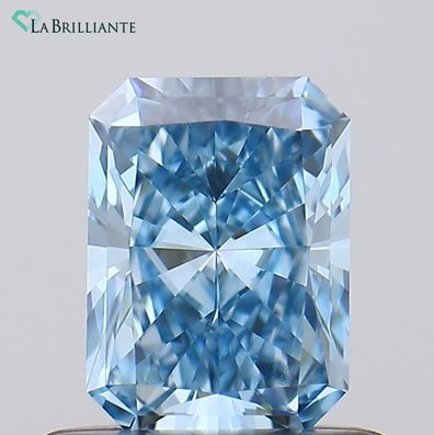 Radiant 0.56 Ct. Fancy Vivid Blue VVS2 Lab-Grown Diamond