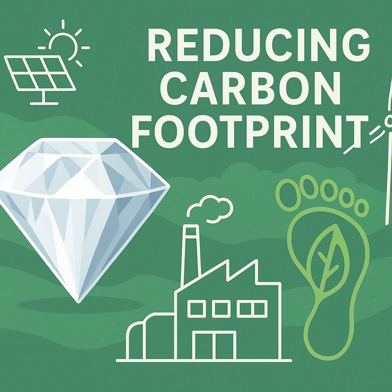 Infographic: Carbon Footprint Reduction Pathways for CVD vs HPHT Manufacturing - Compares emissions sources and reduction strategies for different diamond production methods, showing specific percentage improvements possible