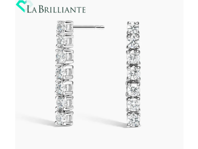 Lab Diamond Tennis Earrings (5_8 ct. tw.) in 18K White Gold