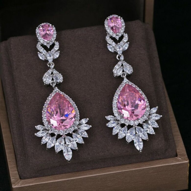  Stunning Lab-Grown Diamond Drop Earrings Collection with IGI Certification - Showcasing elegant teardrop and geometric designs against luxury black velvet background highlighting brilliance and fire