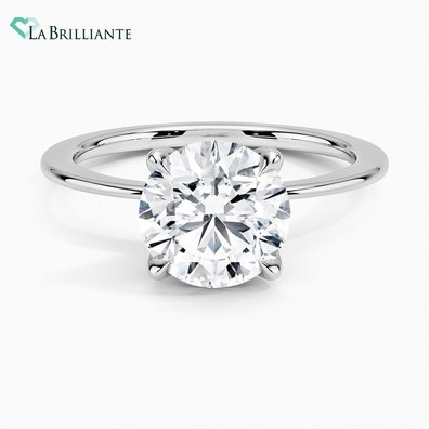 Katerina Lab Diamond Engagement Ring in 18K White Gold