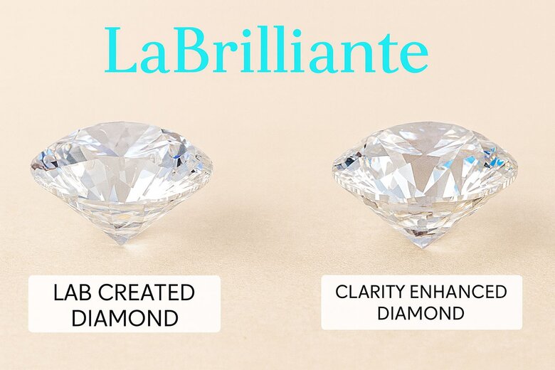 Image: Clarity Enhanced Diamond vs Lab grown Diamond