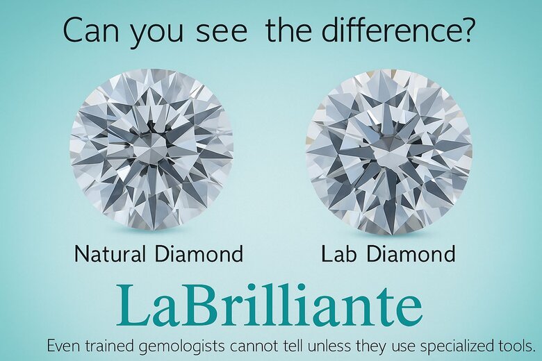 Image: Side-by-side comparison of VS1 lab diamond versus VS1 natural diamond under 10x magnification showing inclusion size and distribution differences - Demonstrates lab diamond advantages for eye-clean appearance at VS grades
