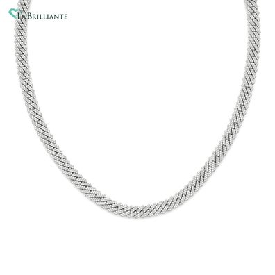 Lab Diamond Cuban Chain Link Necklace (12 5/38ct. tw.) in 14K White Gold