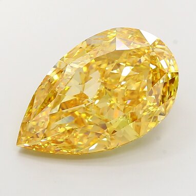 Lab grown Diamond Pear 20ct Fancy Vivid Yellow