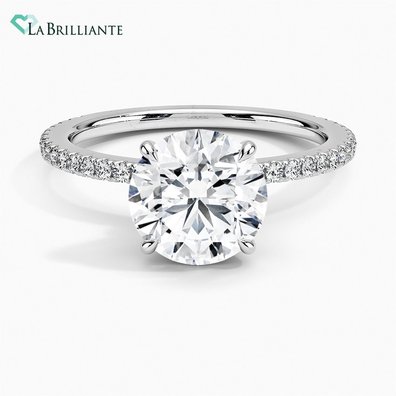 Demi Lab Diamond Engagement Ring in 18K White  Gold