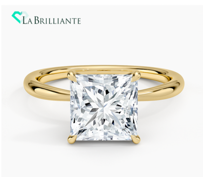 Freesia 2mm Solitaire Ring in 18K Yellow Gold