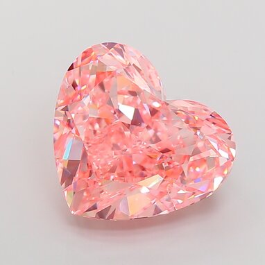 Lab grown diamond Heart 22ct Fancy Vivid Pink