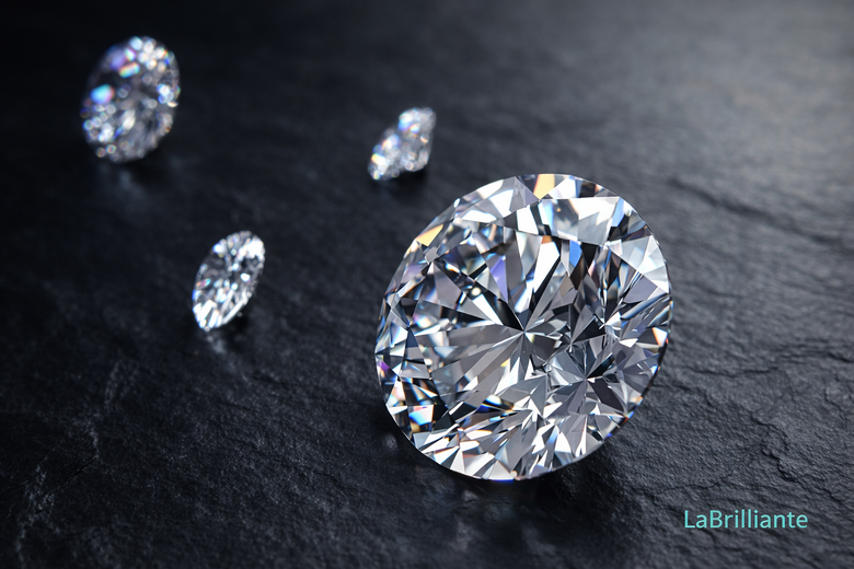 Color Grade Comparison Across Different Setting Metals - Three-panel photography showing same H color lab-grown round in white gold, yellow gold, and rose gold settings compared to D color in same metals photographed under identical lighting revealing how metal choice affects perceived diamond color - Proves color grade optimization depends on setting selection