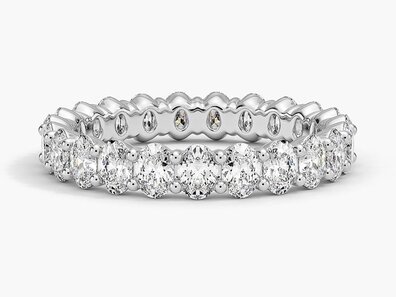 Oval Lab Diamond Eternity Ring (2 ct. tw.) in 14K White Gold