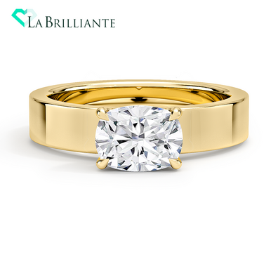 Peyton East-West Solitaire Ring in 18K Yellow Gold