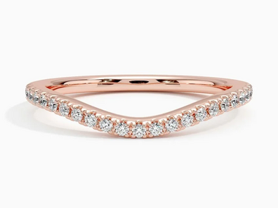 Curved Ballad Lab Diamond Ring (1_6 ct. tw.) in 14K Rose Gold