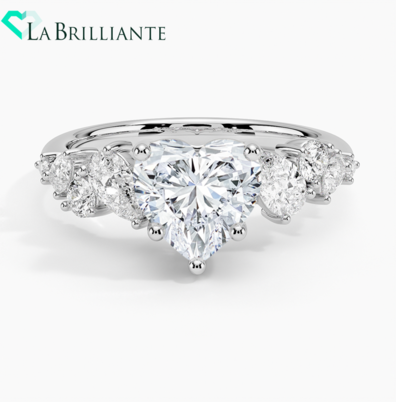 Olivetta Tapered Diamond Ring (12 ct. tw.) in 18K White Gold