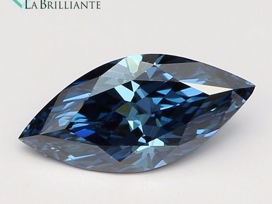 0.53 Ct. Fancy Deep Blue Marquise Lab-Grown Diamond