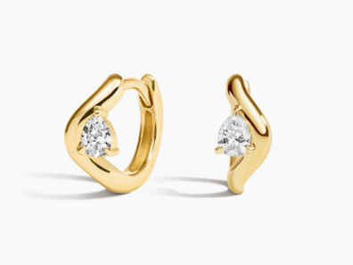 Silhouette Lab Diamond Hoop Earrings (1_5 ct. tw.) in 14K Yellow Gold