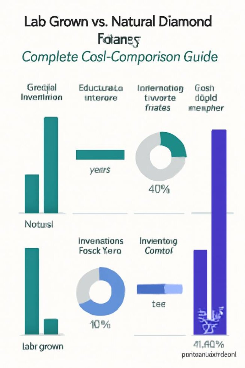 Infographic: Natural Diamond vs. Lab-Grown Diamond Production Economics - Five-stage comparison showing capital investment, production timeline, intermediary markup layers, inventory control mechanisms, and final retail multiplier - Reveals the exact cost structure creating 70-97% price differentials