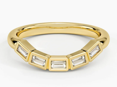 Bettina Contour Baguette Diamond Ring (1_4 ct. tw.) in 18K Yellow Gold