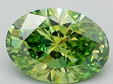 1.24 Ct. Fancy Vivid Yellowish Green Pear Lab-Grown Diamond