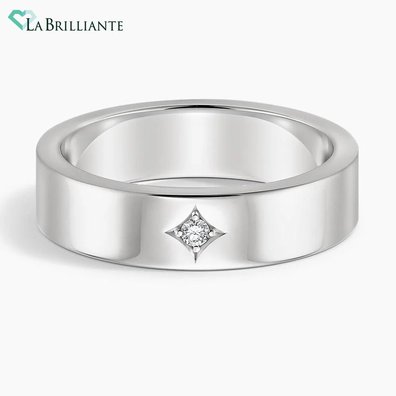 Artemis Lab Diamond 5.5mm Wedding Ring in 18K White Gold