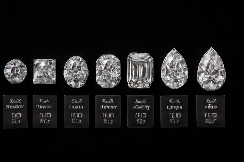 Image: Eight popular lab diamond shapes arranged in size comparison showing price differences and light performance - Demonstrates how fancy shapes maximize budget while maintaining sparkle