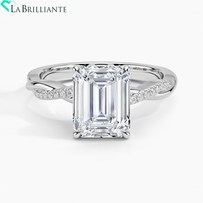 Petite Twisted Vine Diamond Ring (1_8 ct. tw.) in 18K White Gold