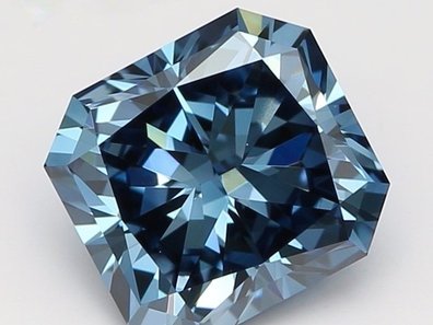 1.09 Ct. Fancy Deep Blue Cut-Cornered Square Mod. Lab-Grown Diamond