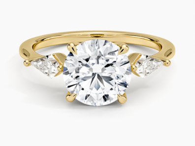 Luxe Cometa Three Stone Diamond Ring (1_3 ct. tw.) in 18K Yellow Gold