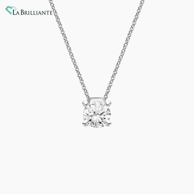 Floating Solitaire Lab Diamond Pendant (1 1/2 ct. tw) in 18K White Gold